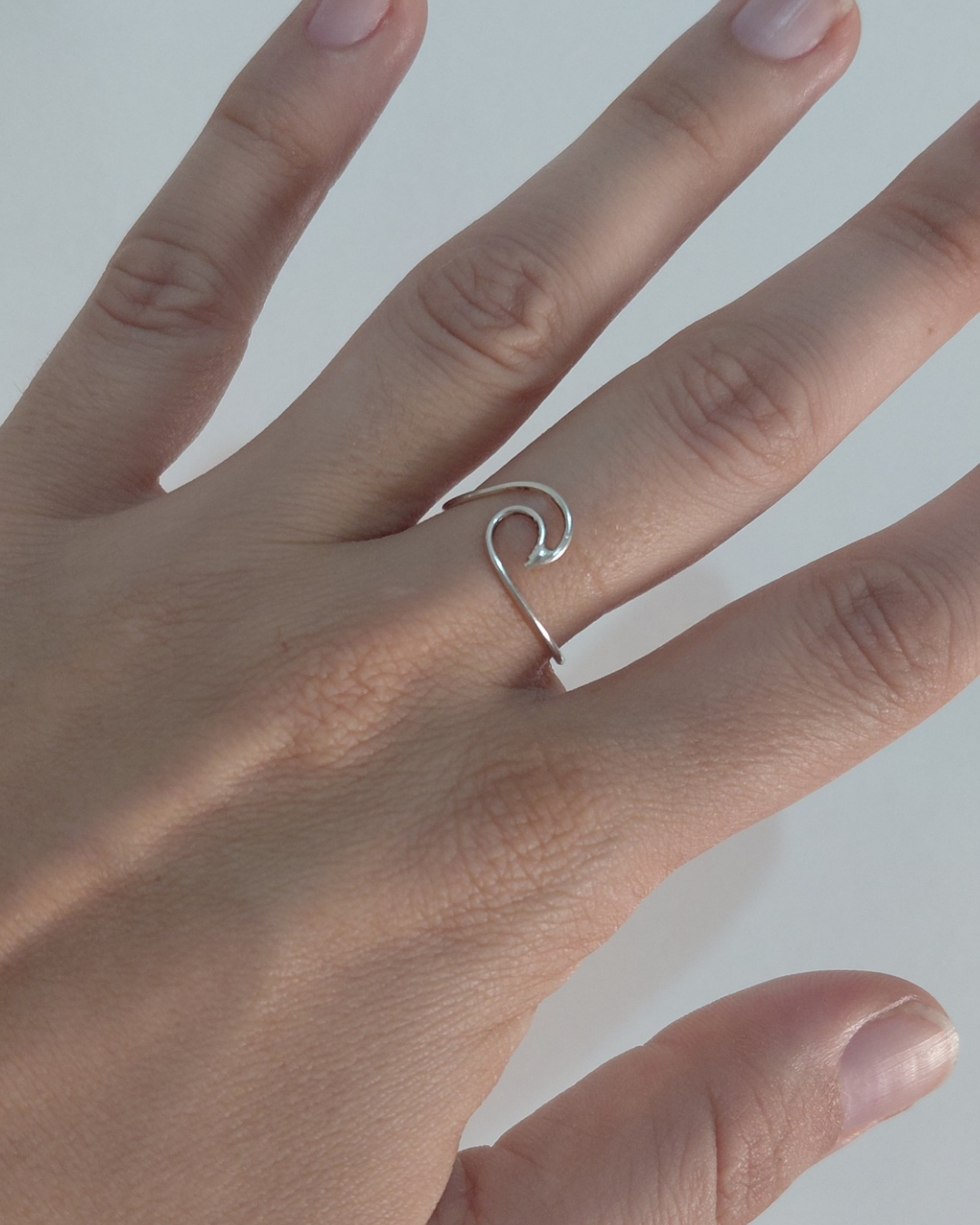 Anillo Ola de Plata de Ley