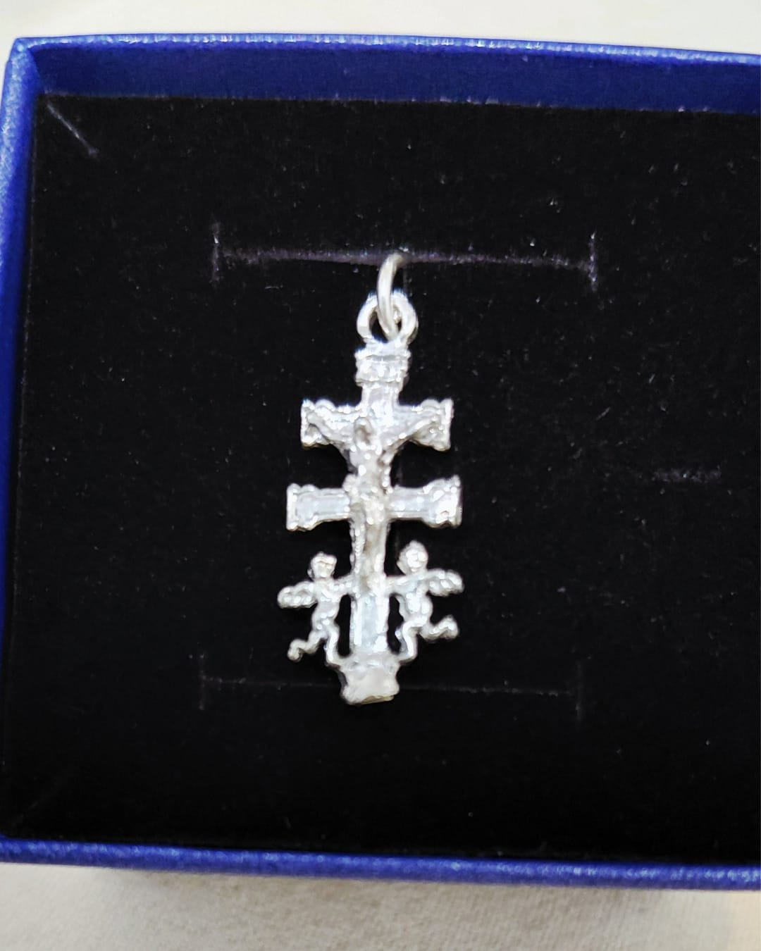 Colgante Cruz de Caravaca en Plata