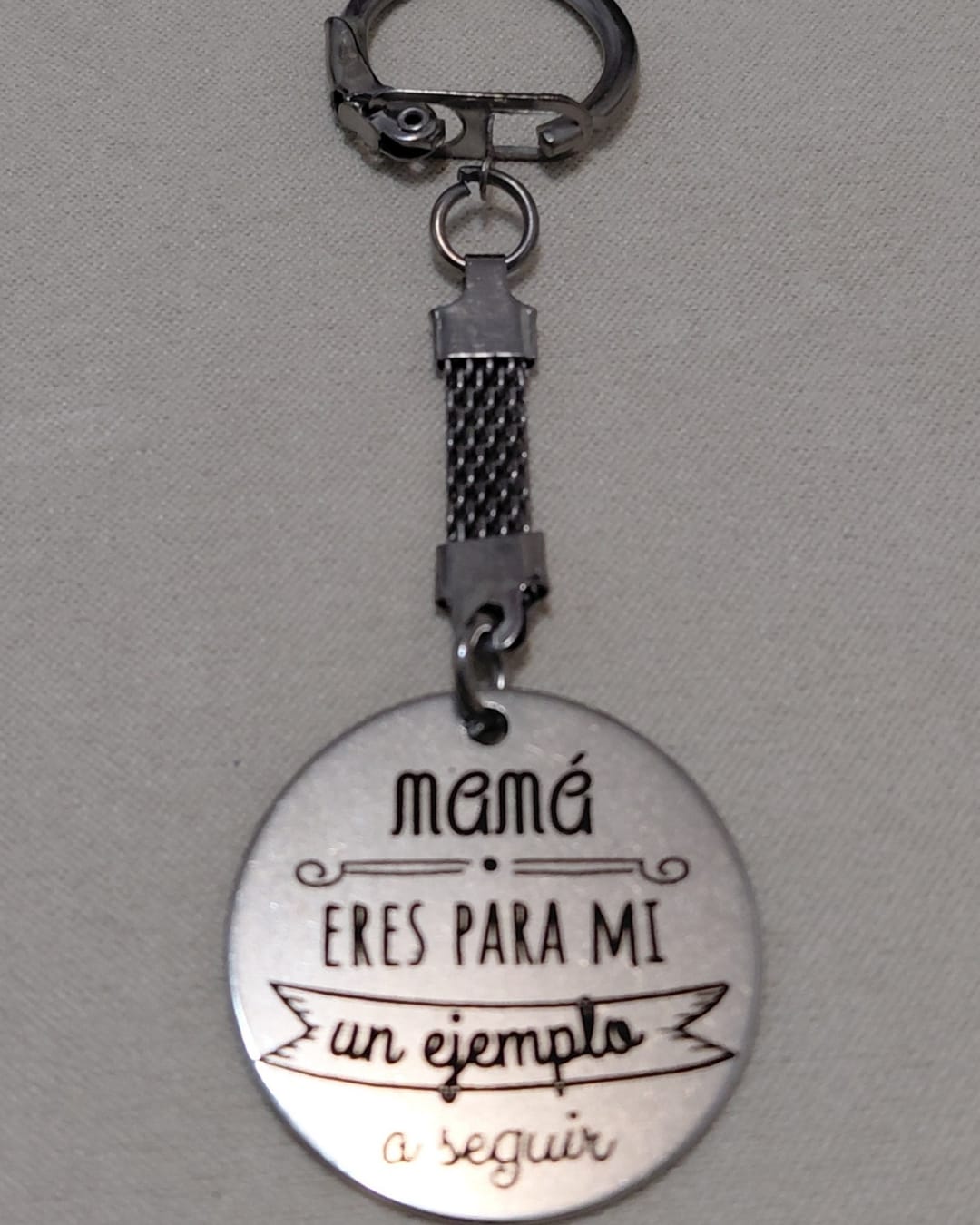 Llavero Acero Mamá con Frase