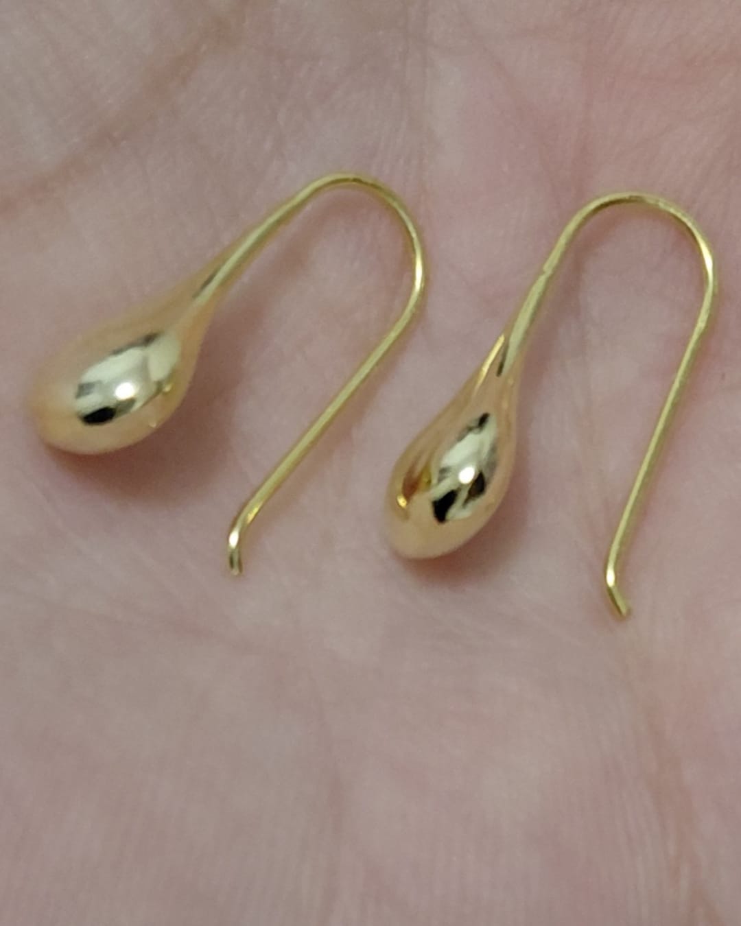 Pendientes Gota Dorados Plata Bañada Oro
