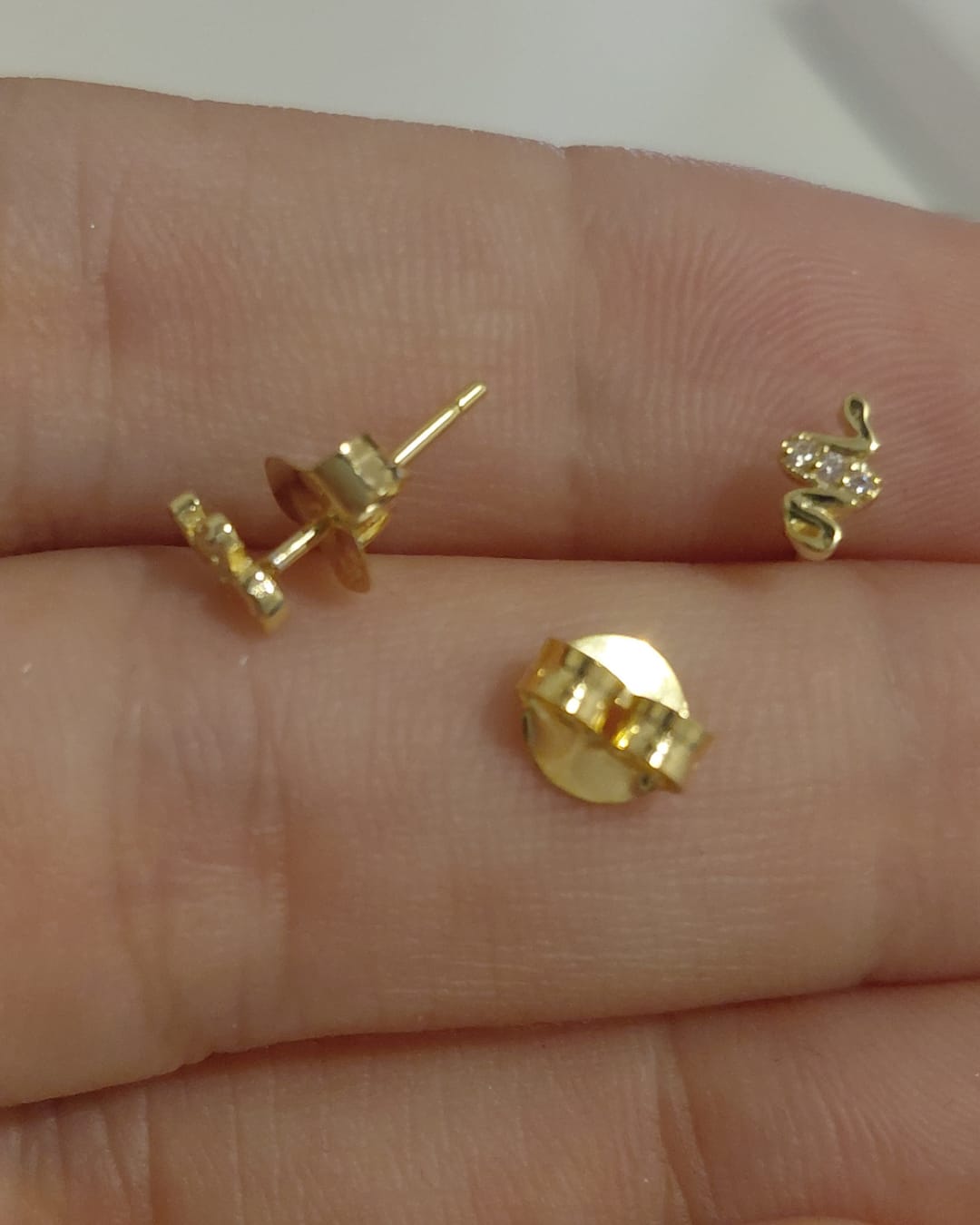 Mini Pendientes Serpiente Circonitas