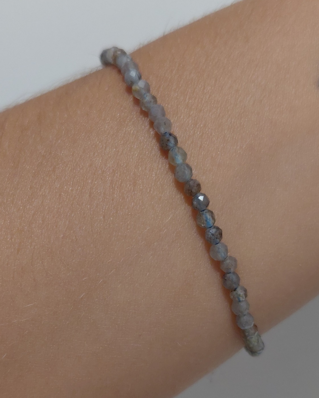 Pulsera Labradorita Facetada Plata