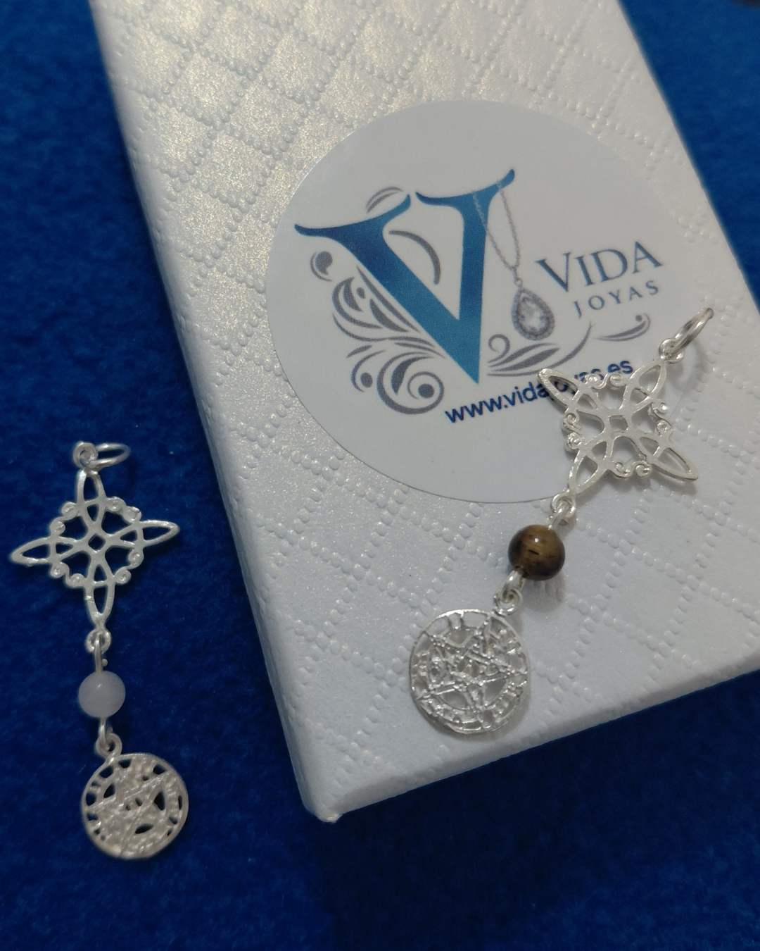 Colgante Doble Protección con Piedra Natural