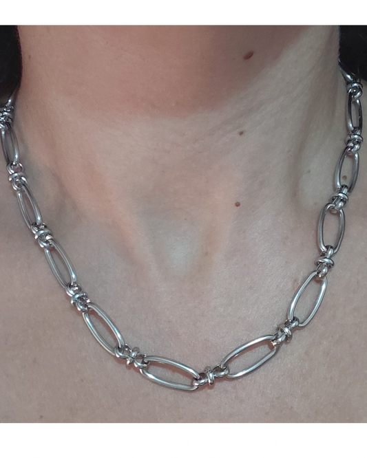 Collar Cadena Oval XL · Acero