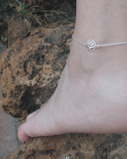 Tobillera de Plata Árbol de la Vida