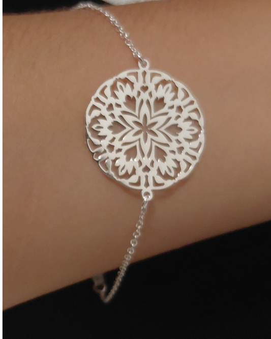 Pulsera Mandala Plata de Ley