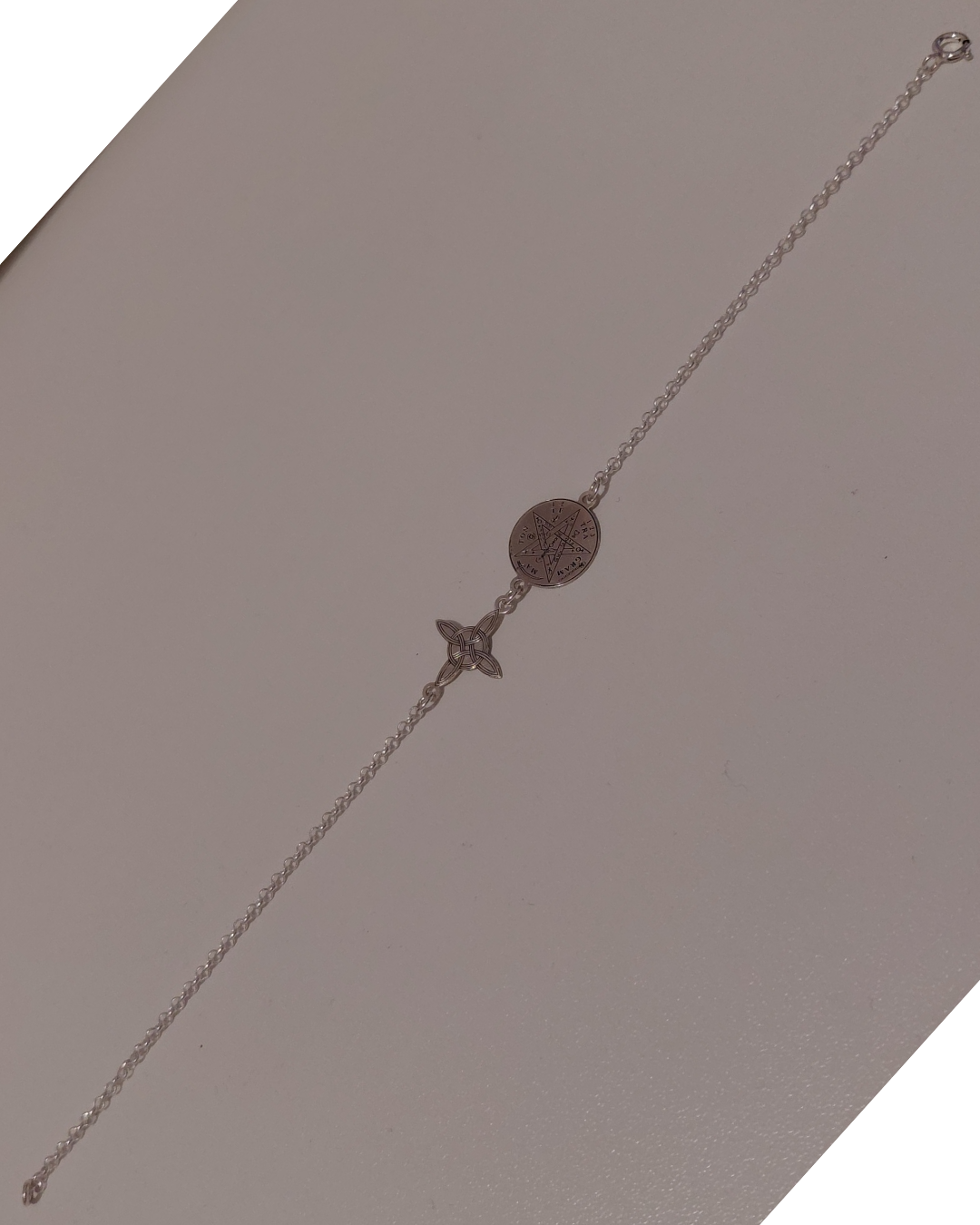 Tobillera nudo de bruja y tetragramatón