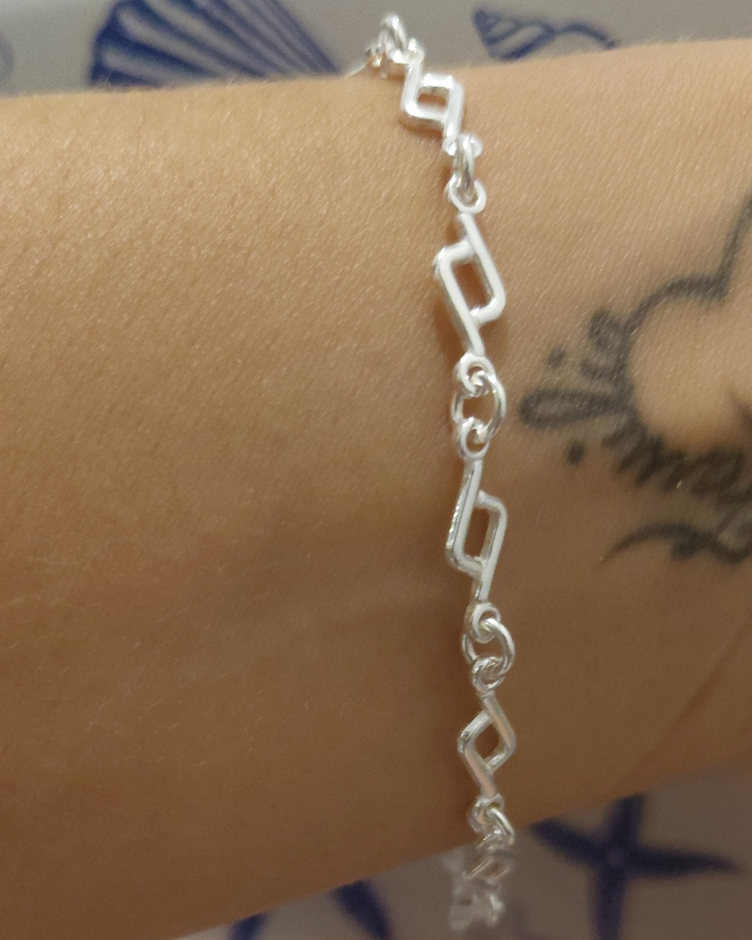Pulsera Minimal Chic de Eslabones Geométricos