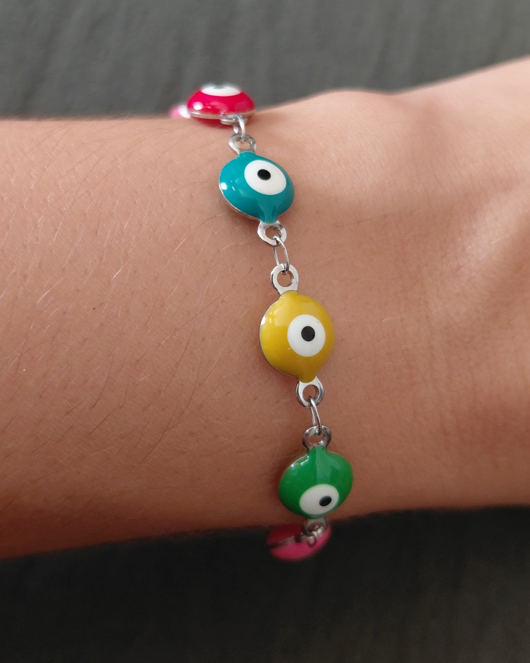 Pulsera Ojos Turcos Multicolor de acero