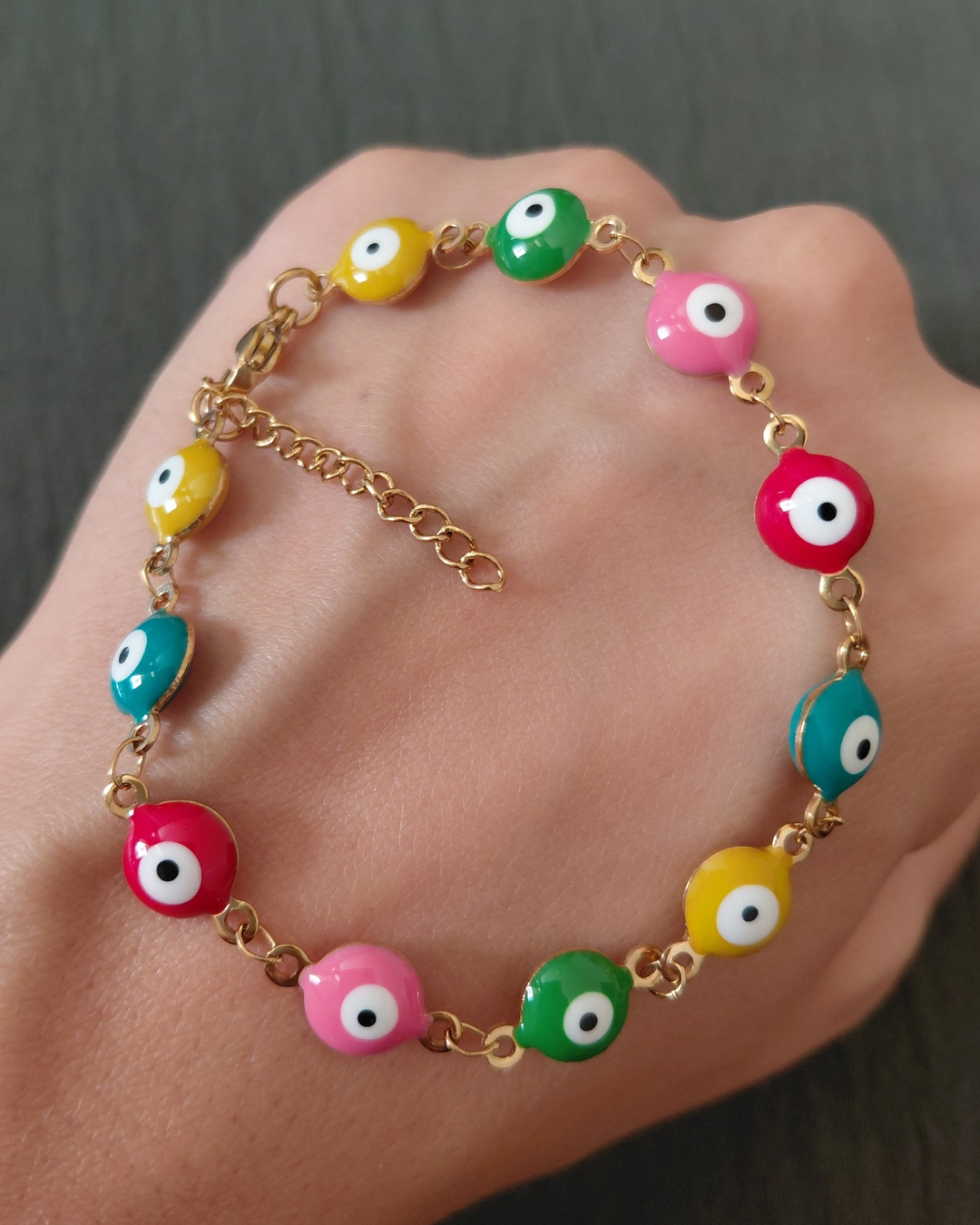 Pulsera Ojos Turcos Multicolor de acero