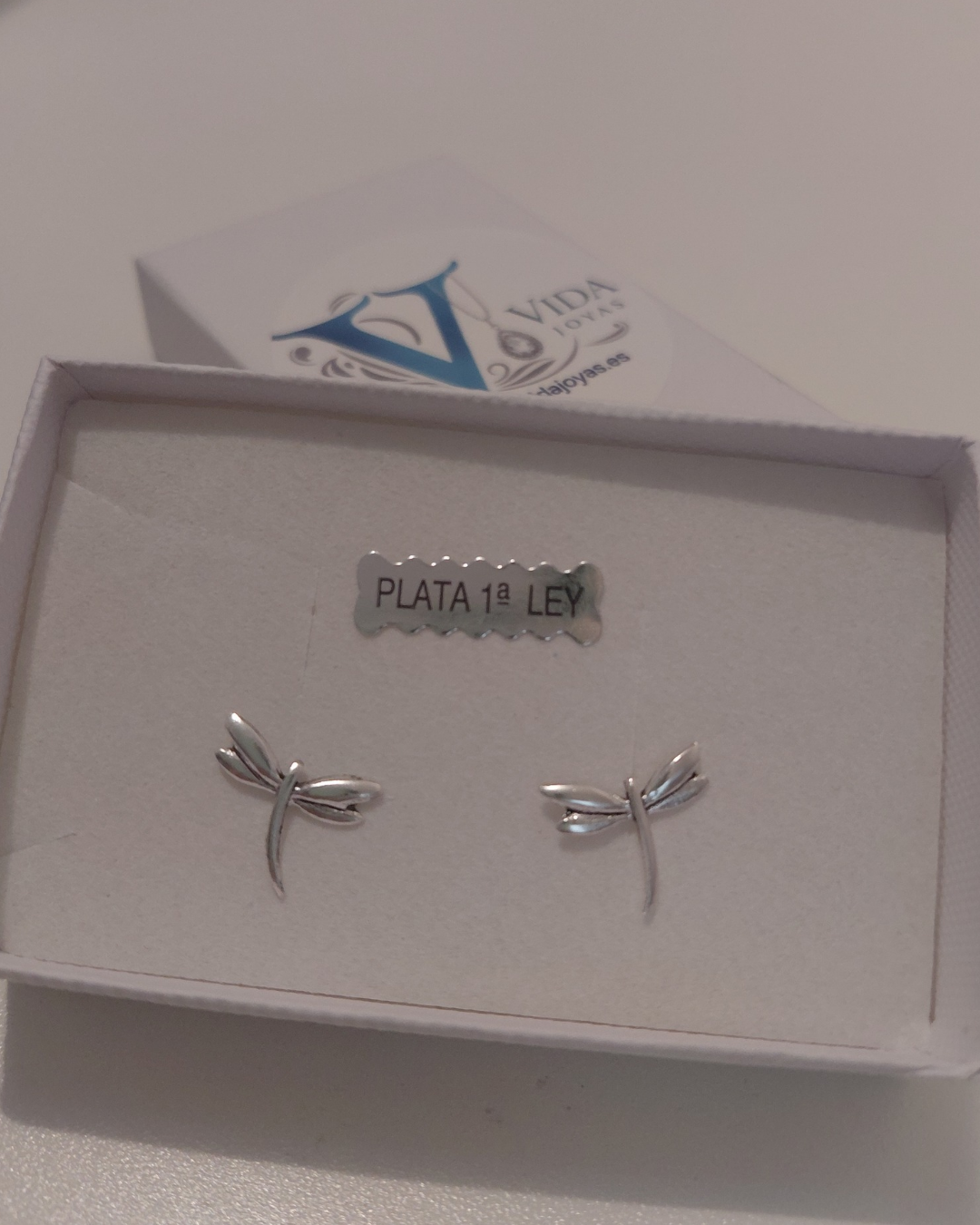 Pendientes Libélula de Plata de Ley