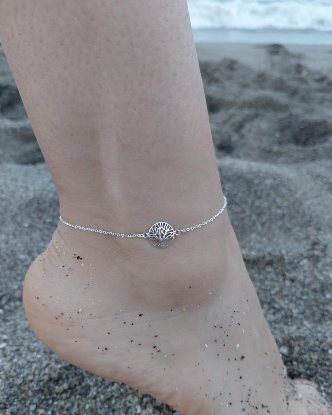 Tobillera de Plata Árbol de la Vida