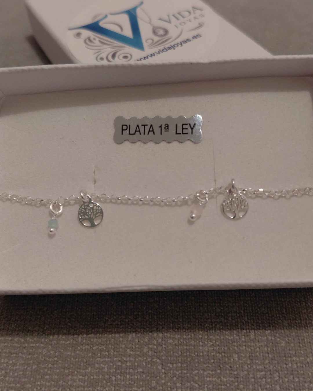 Pulsera de Plata Árbol de la Vida con Piedras de Colores