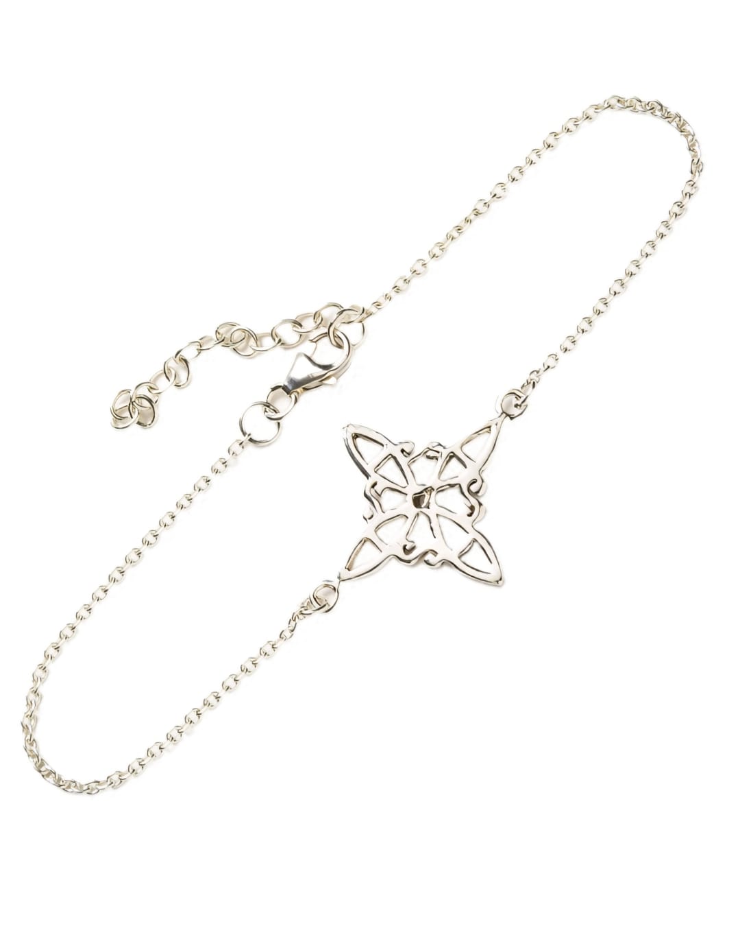 Pulsera Nudo de Bruja de Plata de Ley
