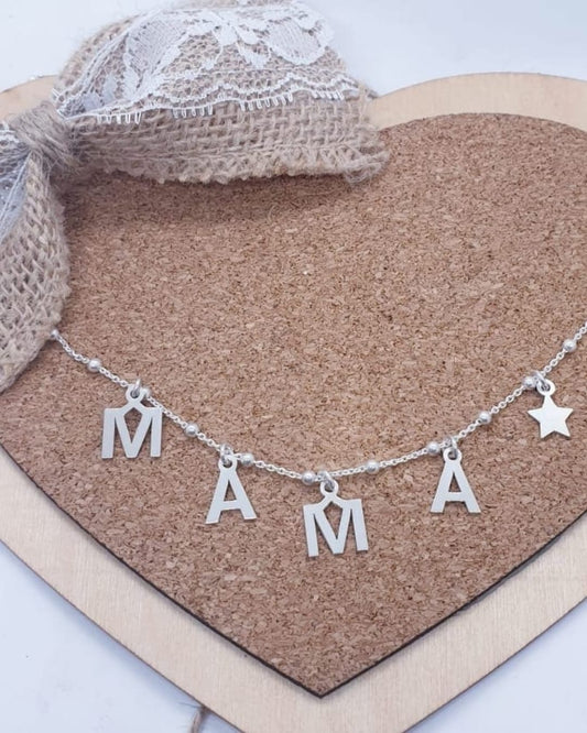 Collar Mamá con Estrella Personalizado