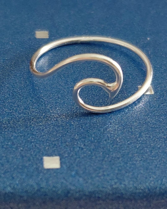 Anillo Ola de Plata de Ley