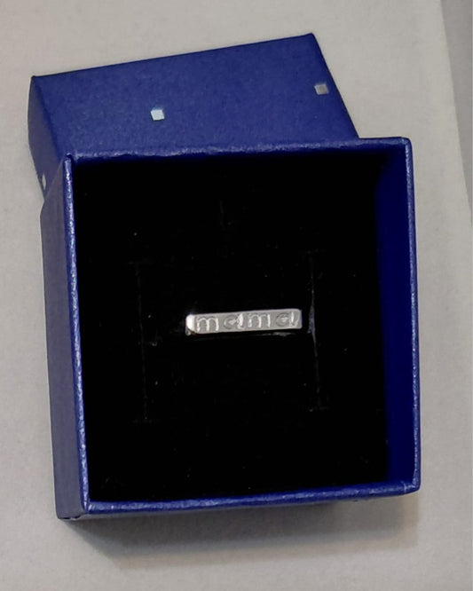 Anillo Mamá Aplanado Plata