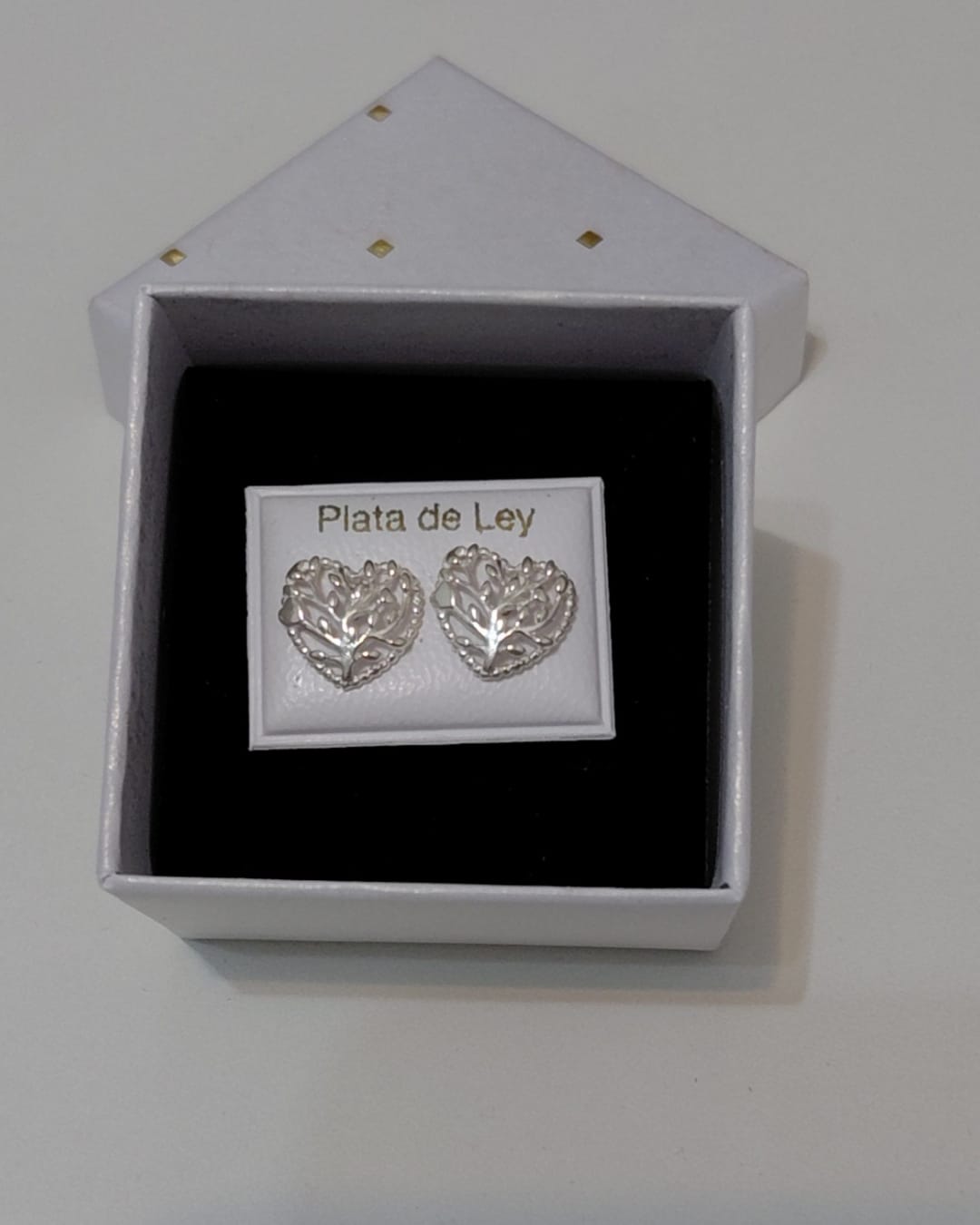 Pendientes Corazón Árbol de la Vida Plata