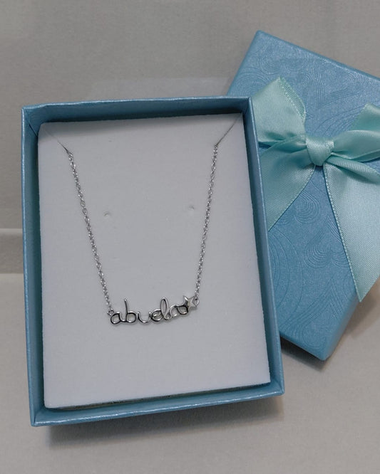 Collar Abuela Estrella Plata