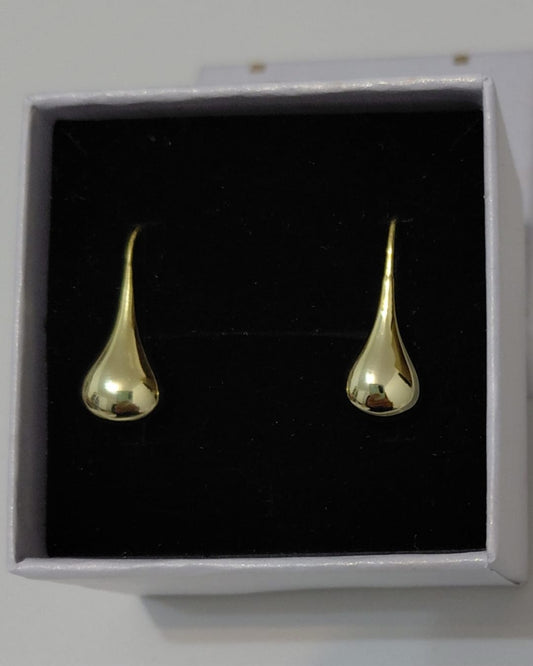 Pendientes Gota Dorados Plata Bañada Oro