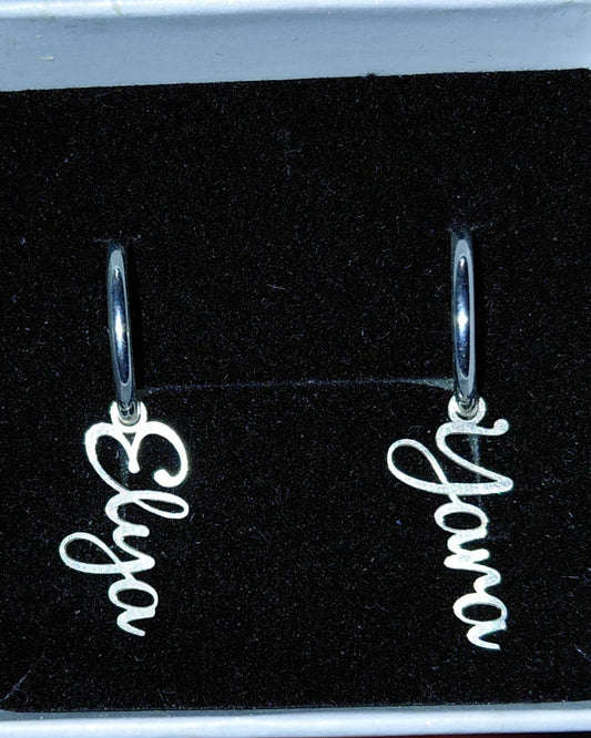 Pendientes Aritos Personalizados con Nombre