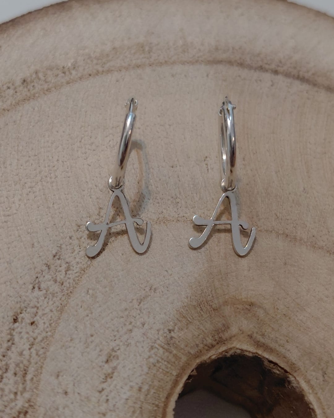 Pendientes Aritos Personalizados con Inicial
