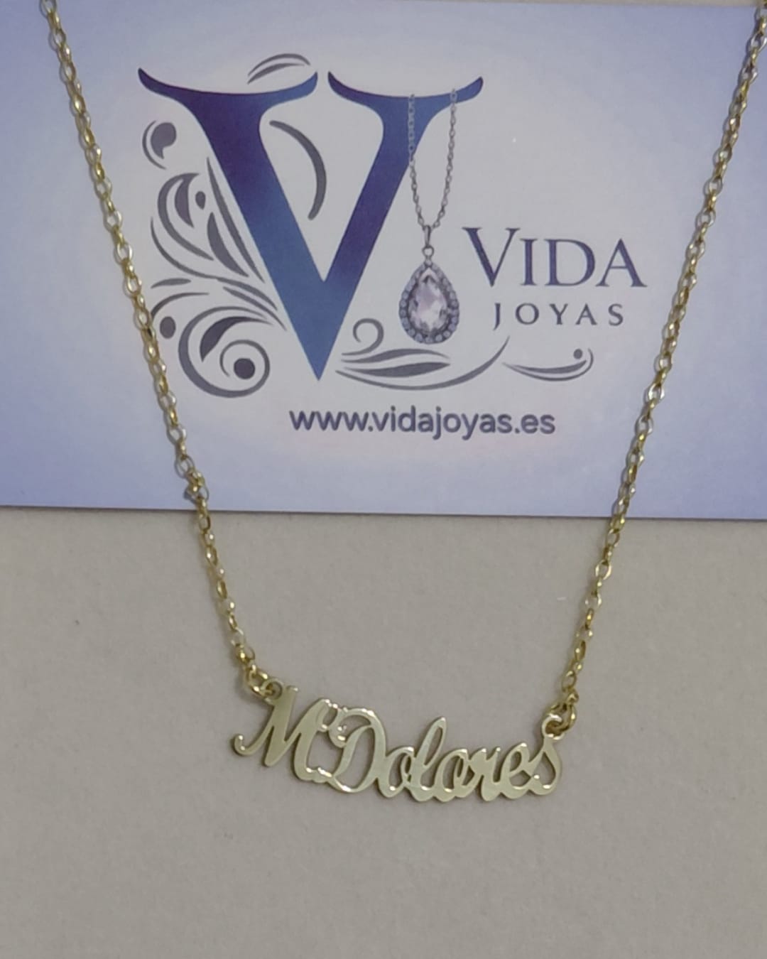 Collar con Nombre Personalizado de Plata de Ley