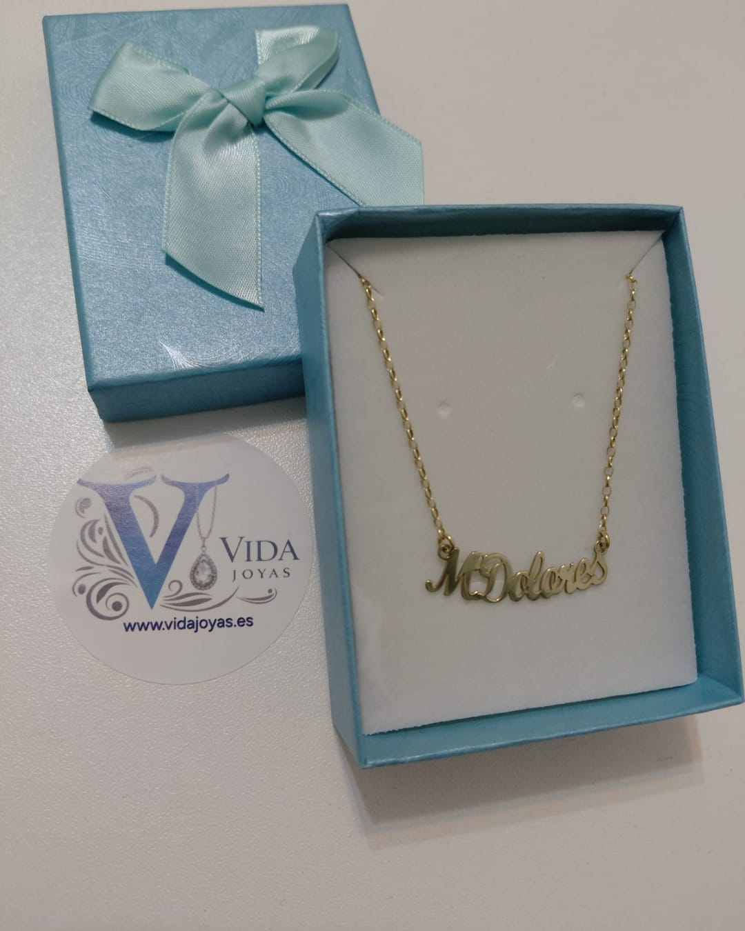 Collar con Nombre Personalizado de Plata de Ley