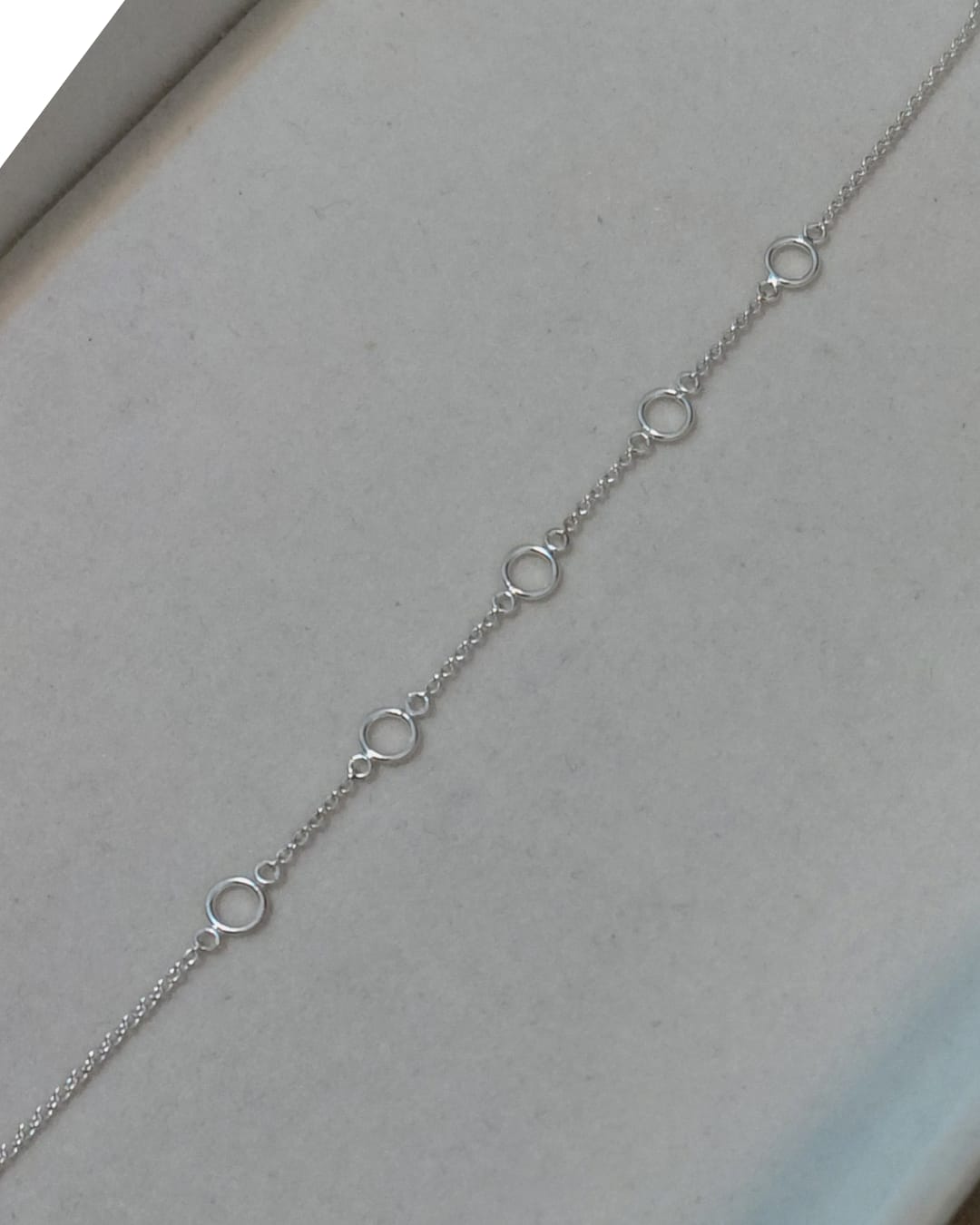 Pulsera de Plata con Aros Intercalados