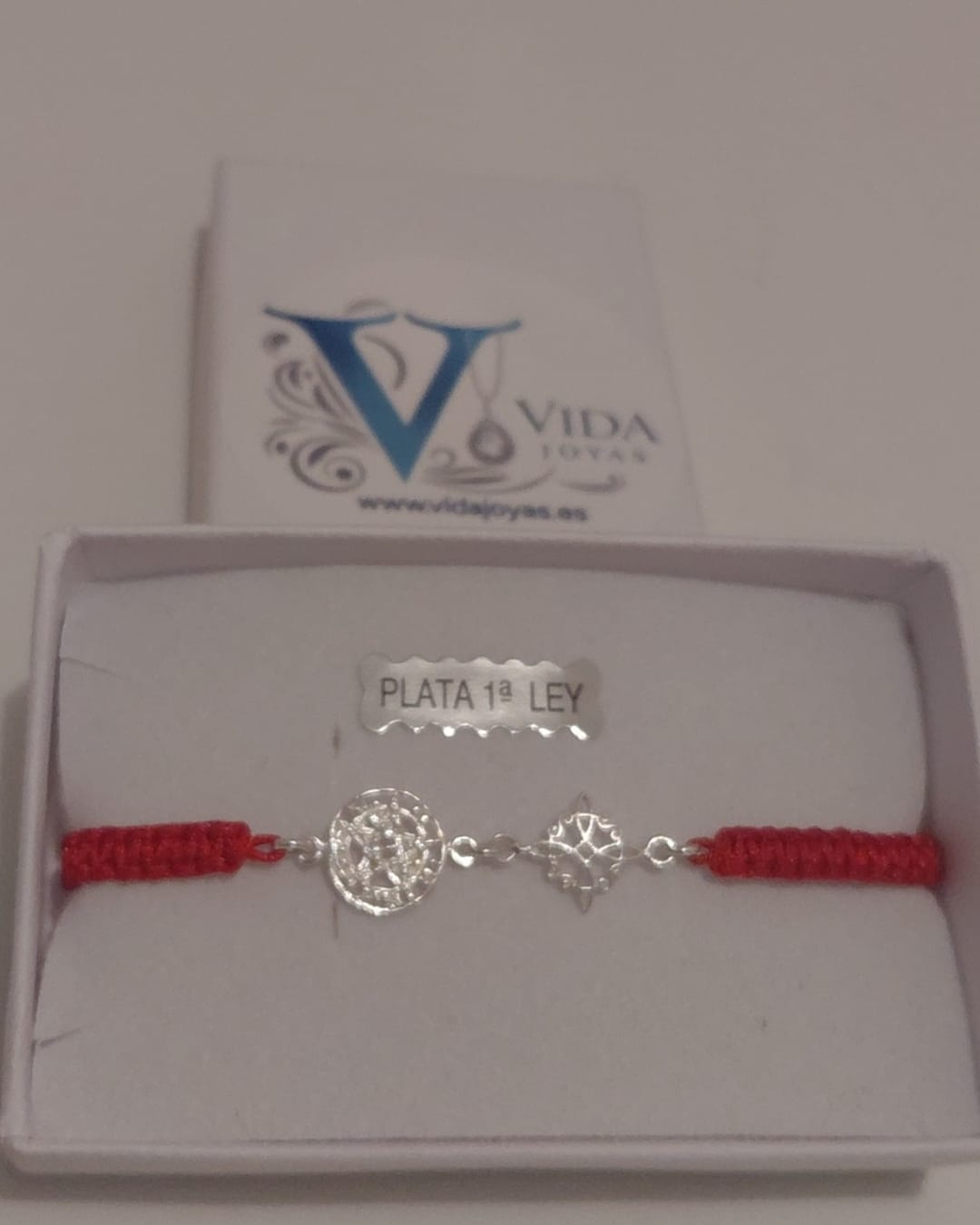 Pulsera Doble Protección Nudo de Bruja y Tetragramatón Macramé