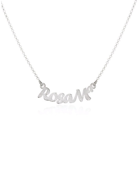 Collar con Nombre Personalizado de Plata de Ley